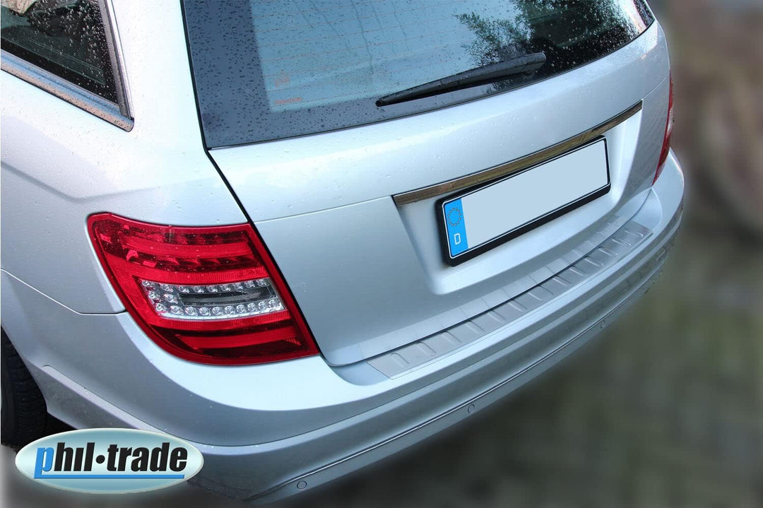 Recambo Ladekantenschutz Edelstahl kompatibel für Mercedes C-KLASSE, S204 Kombi | 2007-2015 - matt g