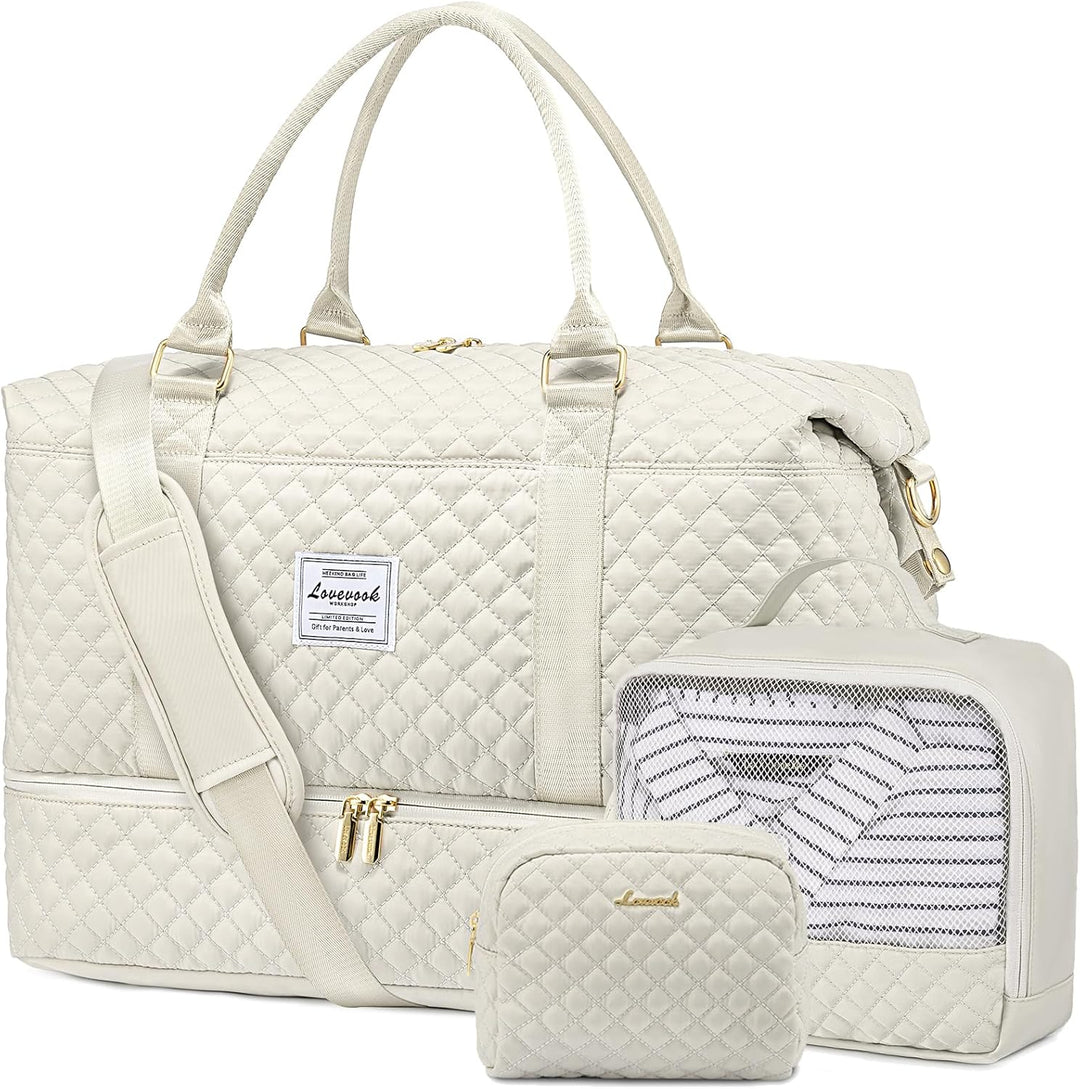 LOVEVOOK Sporttasche Damen Reisetasche Gross mit Kosmetiktasche Weekender Travel Duffle Bag mit Schu