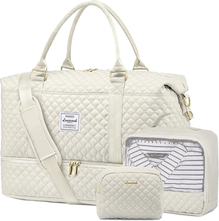 LOVEVOOK Sporttasche Damen Reisetasche Gross mit Kosmetiktasche Weekender Travel Duffle Bag mit Schu