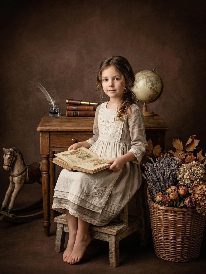 Kate Studio Hintergrund Braun 1,5x2,2m/5x7ft Klassischer Schokoladenfotografischer Hintergrund Hochz