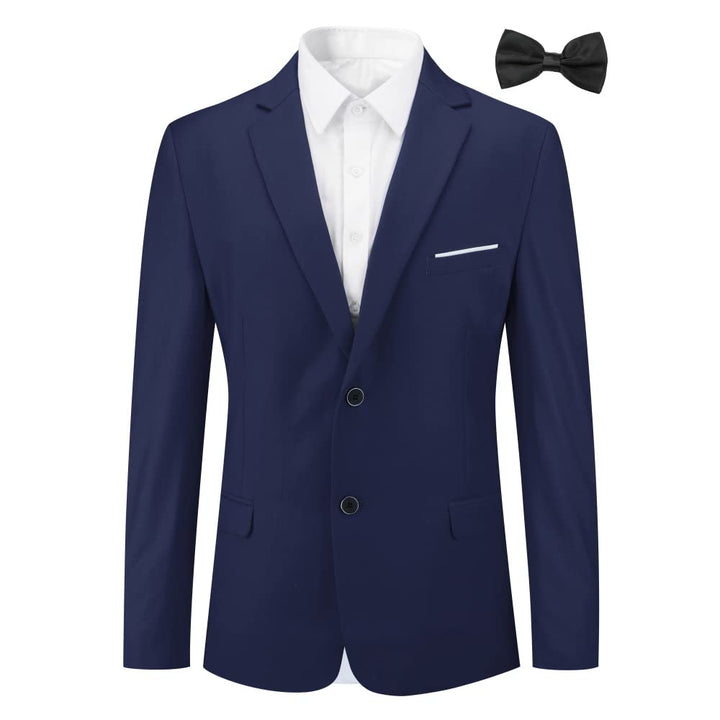 Allthemen Sakko Herren Slim Fit Sportlich Anzugjacke mit Fliege Zwei Knöpfe Herren Blazer für Busine