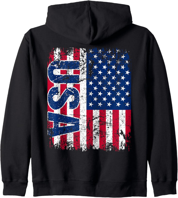 USA AMERIKA Flagge | Damen Herren Kinder | America USA Kapuzenjacke