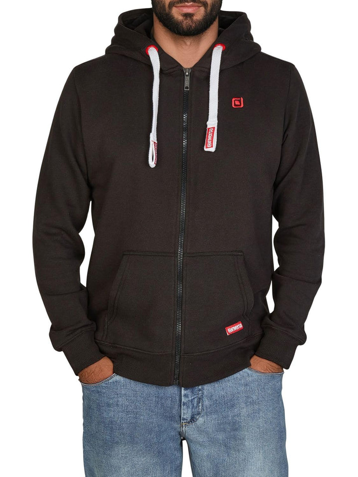 Sweatjacke Herren mit Kapuze Reissverschluss Regular Fit RIVNoah Kapuzenjacke Braun Rot Blau Schwarz