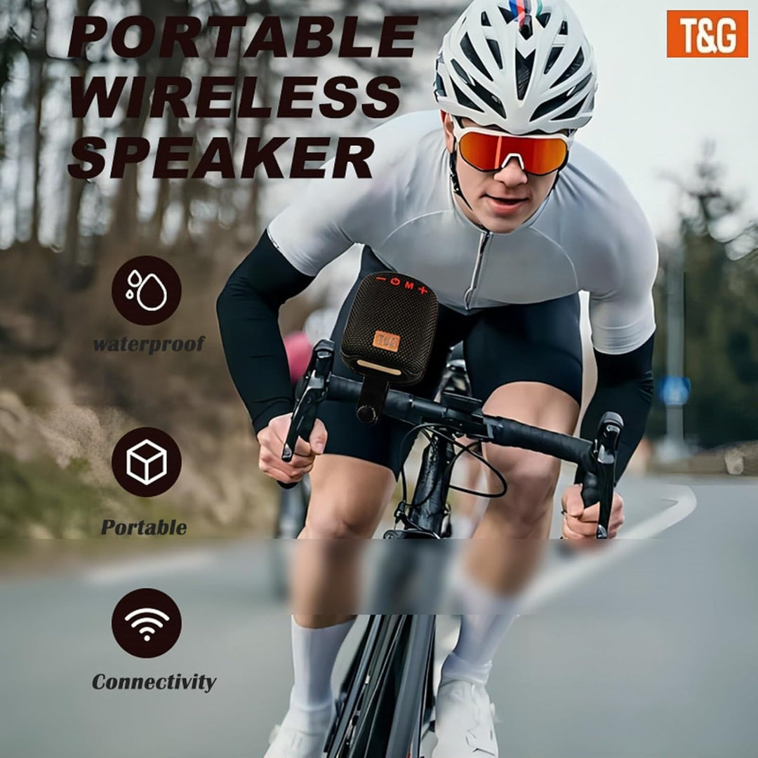 T&amp;G Tragbarer Bluetooth-Fahrrad-Lautsprecher: wasserdichter kabelloser Mini-Lautsprecher mit Fahrrad