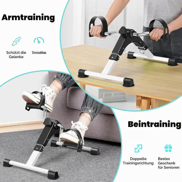TechFit Pedal-Ausbilder, Mini-Heimtrainer für Heim und Büro, leichte Trainingsmaschine für Arme und