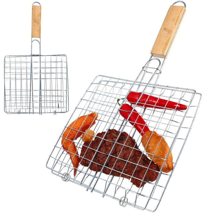 PRETYZOOM Edelstahl Grillzubehör Bbq Fisch Clip Grillnetz Halter 15 Zoll Grillkorb Für Outdoor Grill