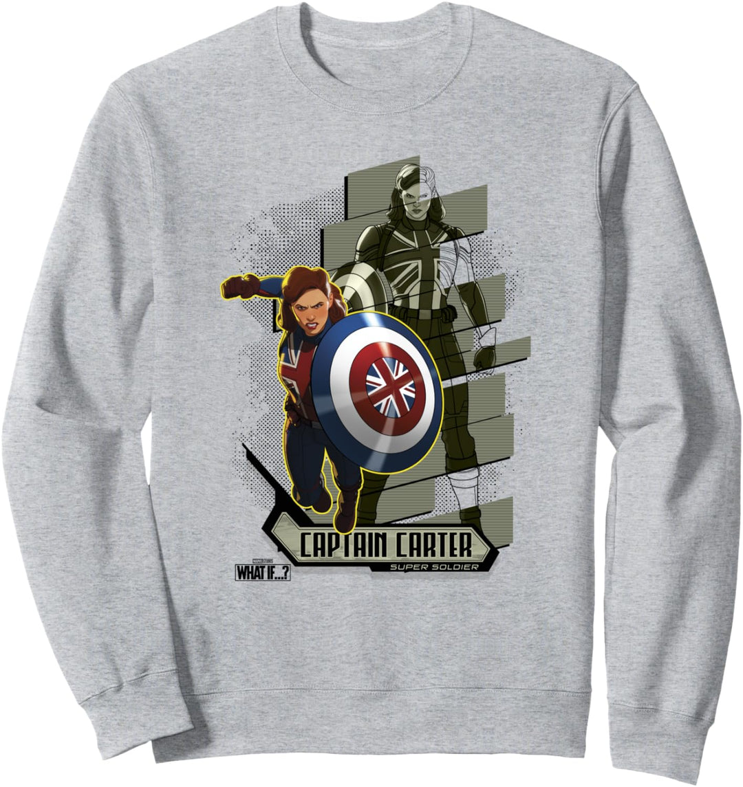 Marvel What If Captain Carter Action Pose Sweatshirt