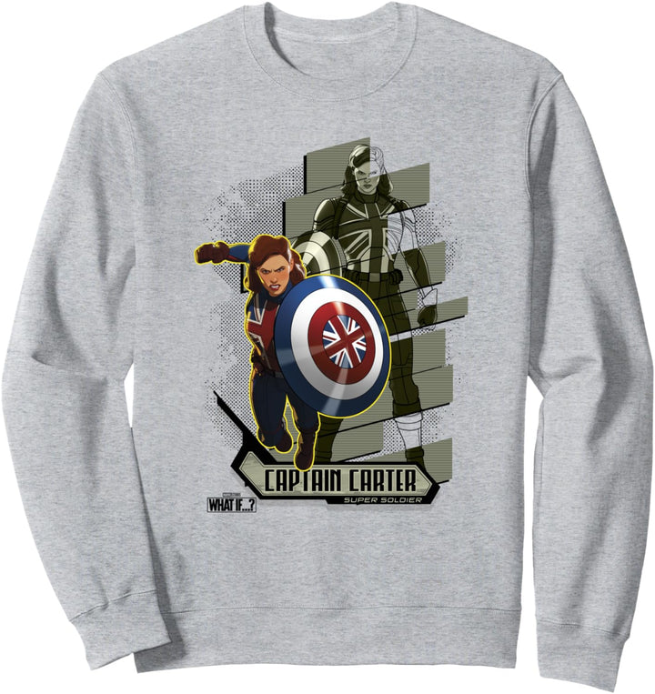 Marvel What If Captain Carter Action Pose Sweatshirt