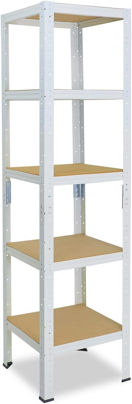 shelfplaza® 155x40x40cm Home Schwerlastregal weiss/Metallregal mit 5 Böden/Kellerregal Metall, Garag