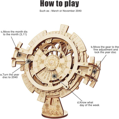 ROKR Perpetual Calendar-3D-Holzbausatz/Mechanische Modelle/Modellbau Mechanische Modellbau Kits Für