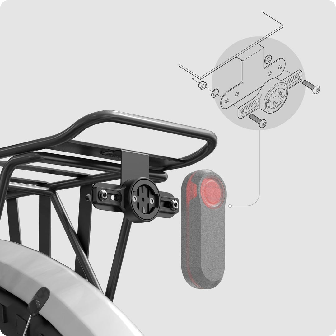 TUSITA Hintere Fahrrad Gepäckträger Halterung Kompatibel mit Garmin Varia RTL515, RTL510, RVR315, Ma