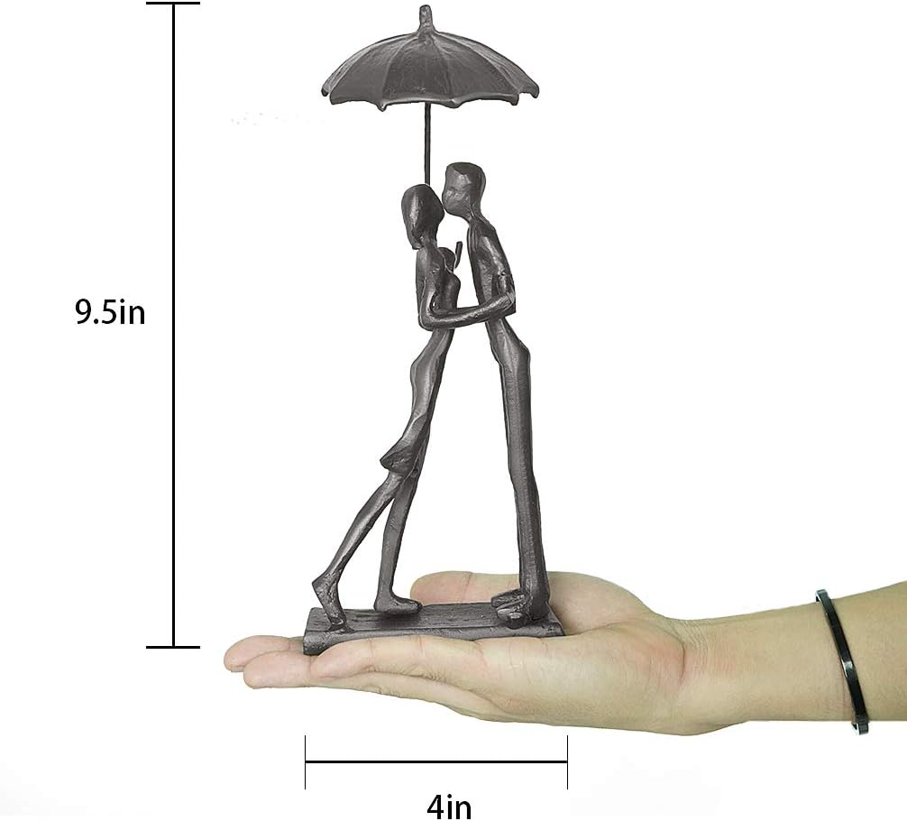 Aoneky Eisernes Paar Statue - Romantisches Geschenk für Geburtstag, Hochzeit, Valentinstag, Weihnach