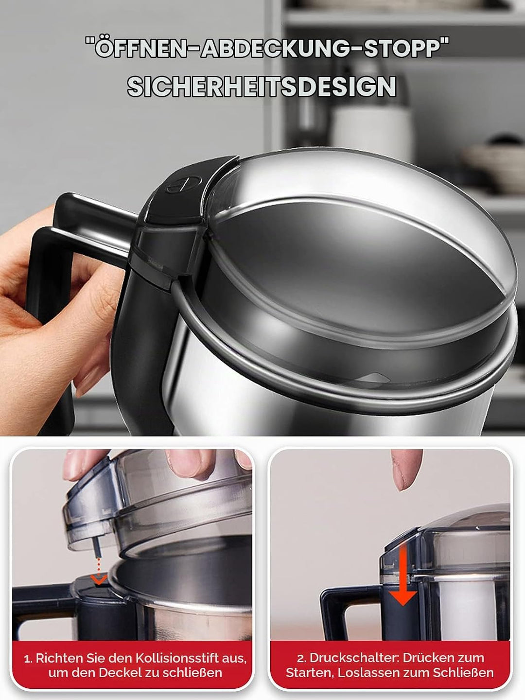Moongiantgo Getreidemühle Multifunktionale 400W 35000rpm Kaffee &amp; Gewürzmühle, Rostfreier Stahl, OPE