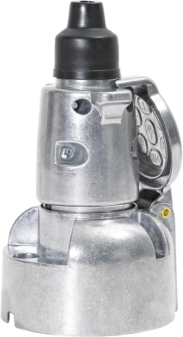 TAEUYYM 2 Stück Anhänger Stecker Steckdose 7 Polig, 12V Wasserdicht Aluminiumlegierung Anhänger Stec