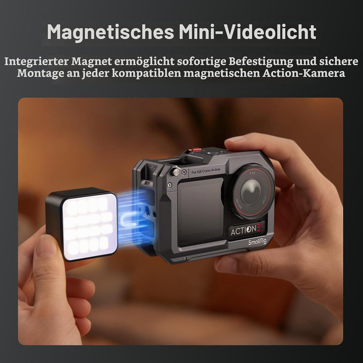 SMALLRIG Magnetische Mini-LED-Videoleuchte für Action-Kameras