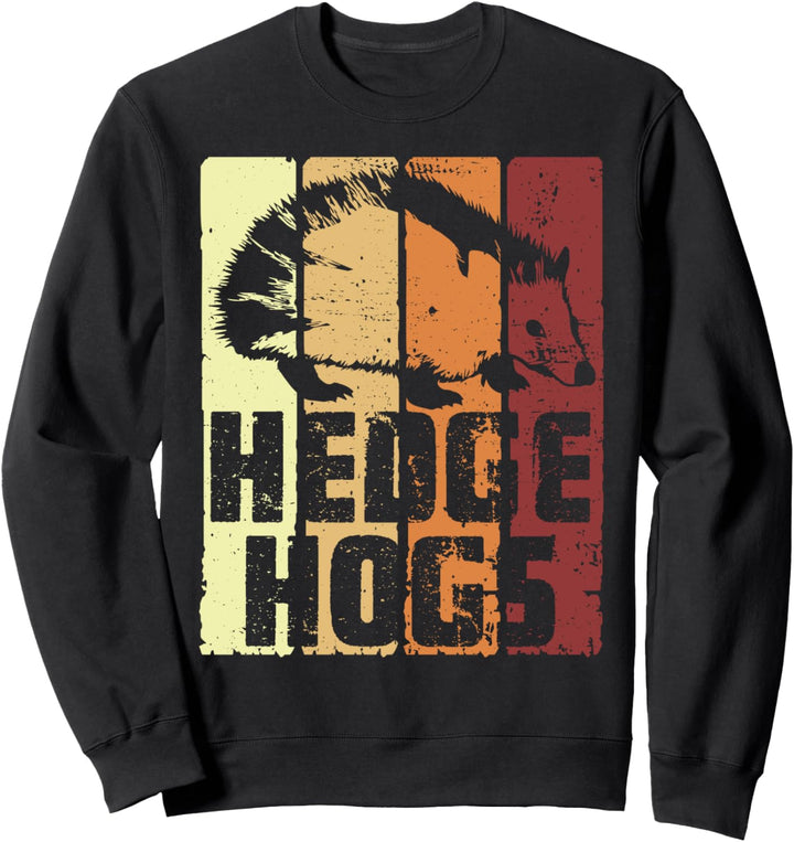 Igel Silhouette Hedgehogs Herbst Stachelig Vintage Sweatshirt