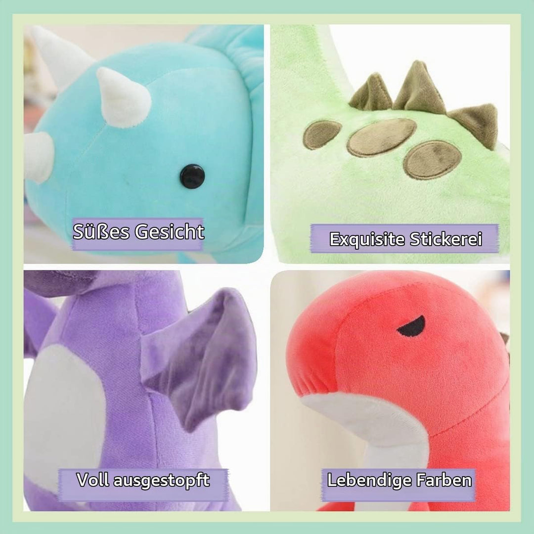 Cpoeof 2pcs Plüschtier Dinosaurier Stofftier Kawaii Dinosaurier Plüsch, Dino Kuscheltier Plüsch Spie