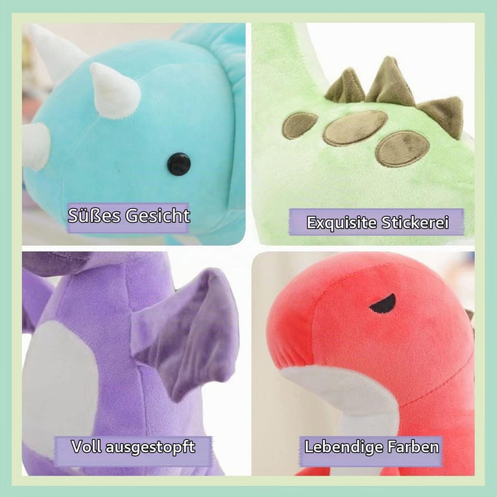 Cpoeof 2pcs Plüschtier Dinosaurier Stofftier Kawaii Dinosaurier Plüsch, Dino Kuscheltier Plüsch Spie