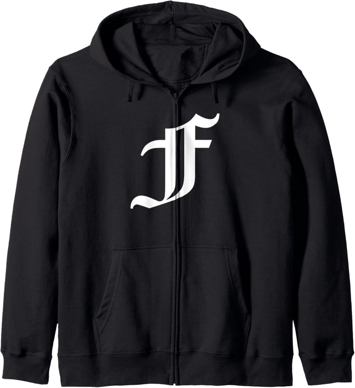 Alter englischer Buchstabe F Kapuzenjacke