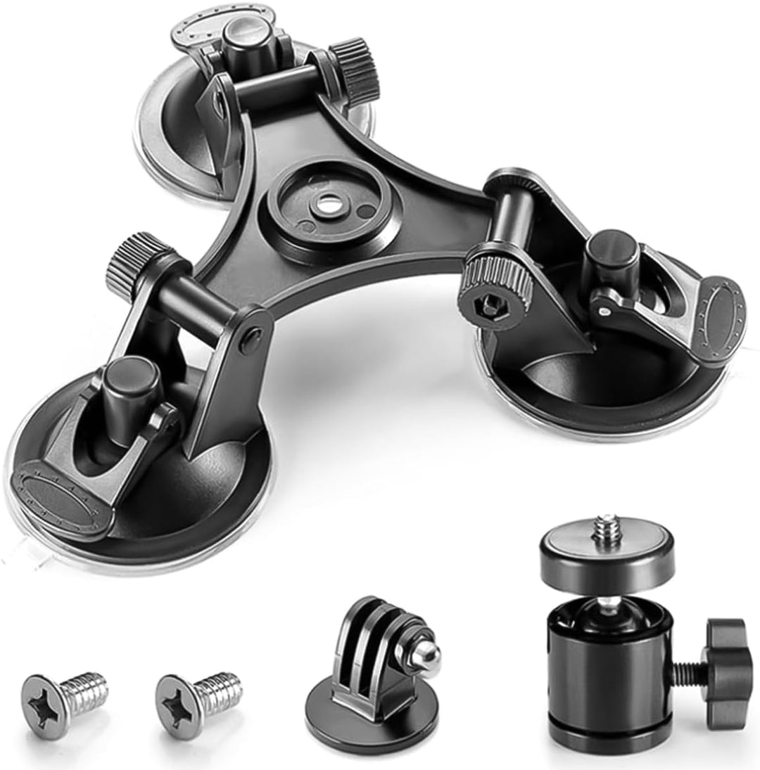 Namvo Kamera-Saugnapf, Dreifach-Saugnapfhalter, Kamera-Dreifach-Saugnapfhalter, Glashalter mit 1/4-G