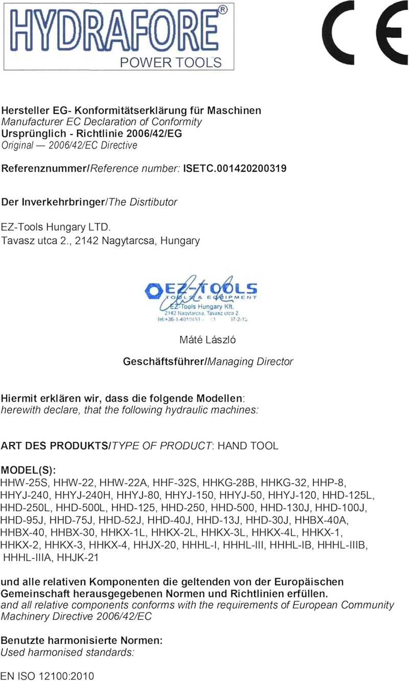 Hydraulische Crimpzange 16-240 mm2