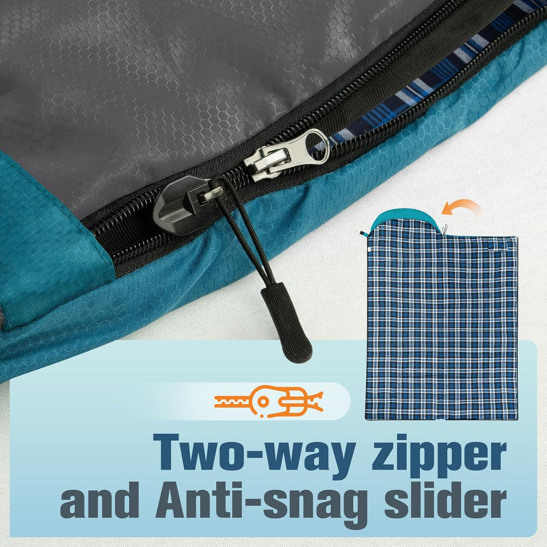 Forceatt Schlafsack Winter, -5°-20 Grad Schlafsack Outdoor für 3-4 Jahreszeiten, Leichtgewichtig und