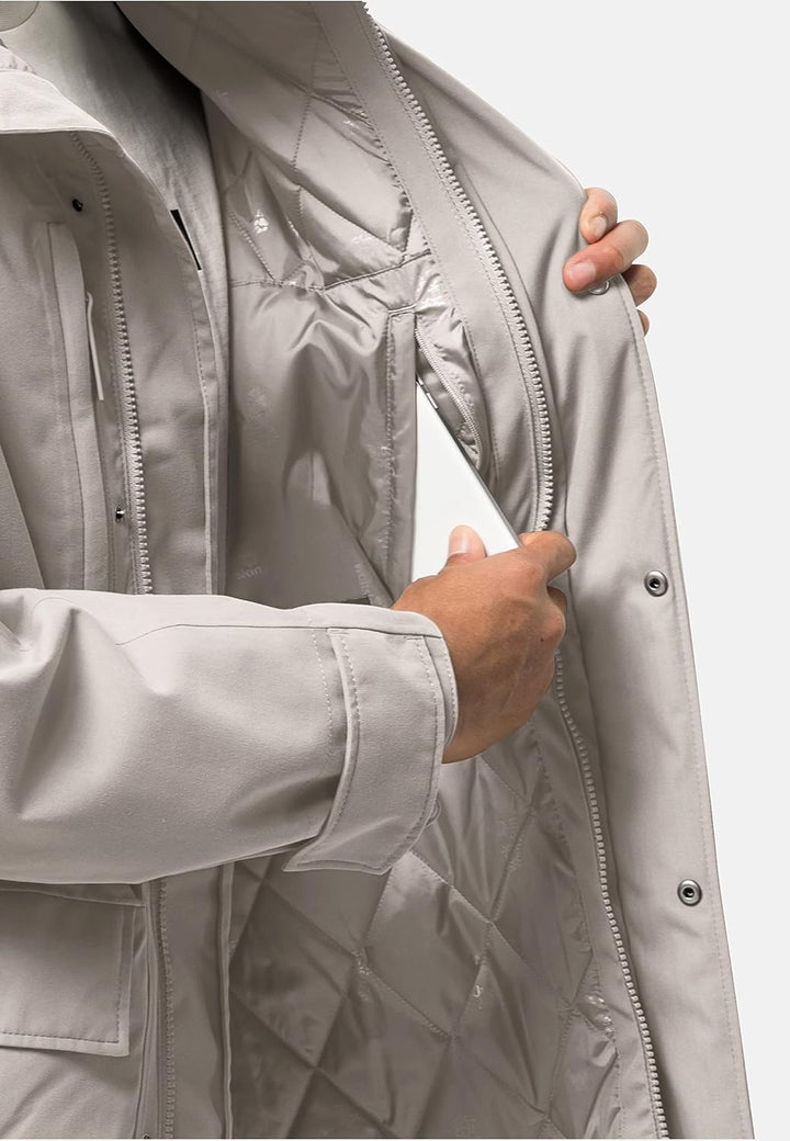 Jack Wolfskin Herren West Coast Jacket Wetterschutzjacke XXL Winter Pearl, XXL Winter Pearl