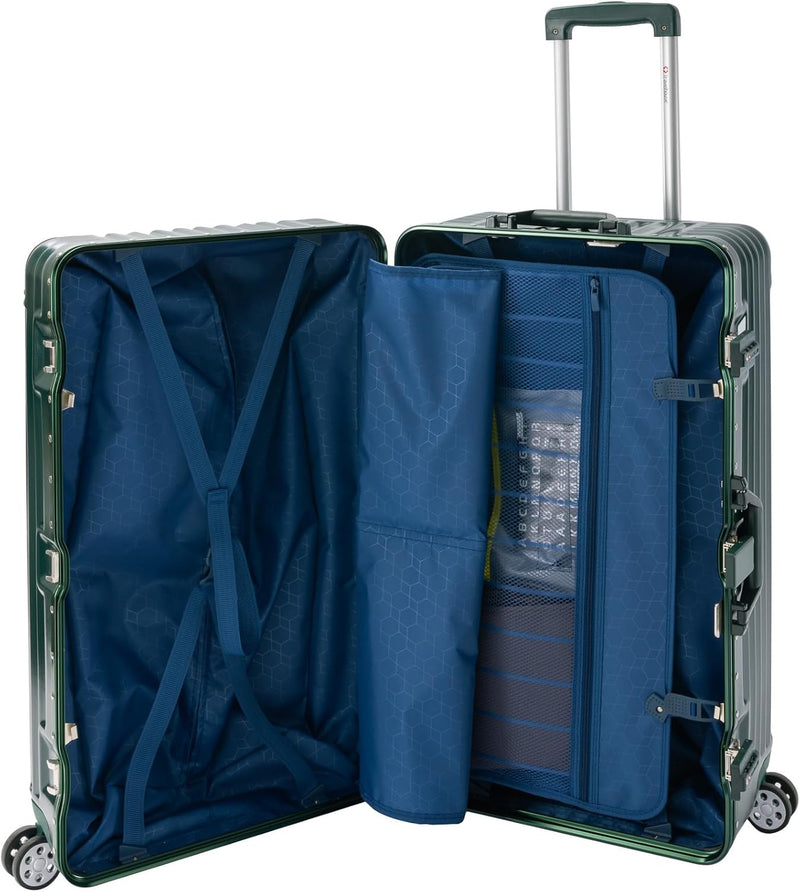 Travelhouse London Koffer Sport grün - XL Alu Rahmen Polykarbonat Hartschale · Trolley Reisekoffer R