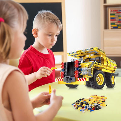 OKKIDY 2 in 1 Technic Flugzeug Lastkraftwagen Bausteine Spielzeug, 361 PCS Konstruktionsspielzeug Ba