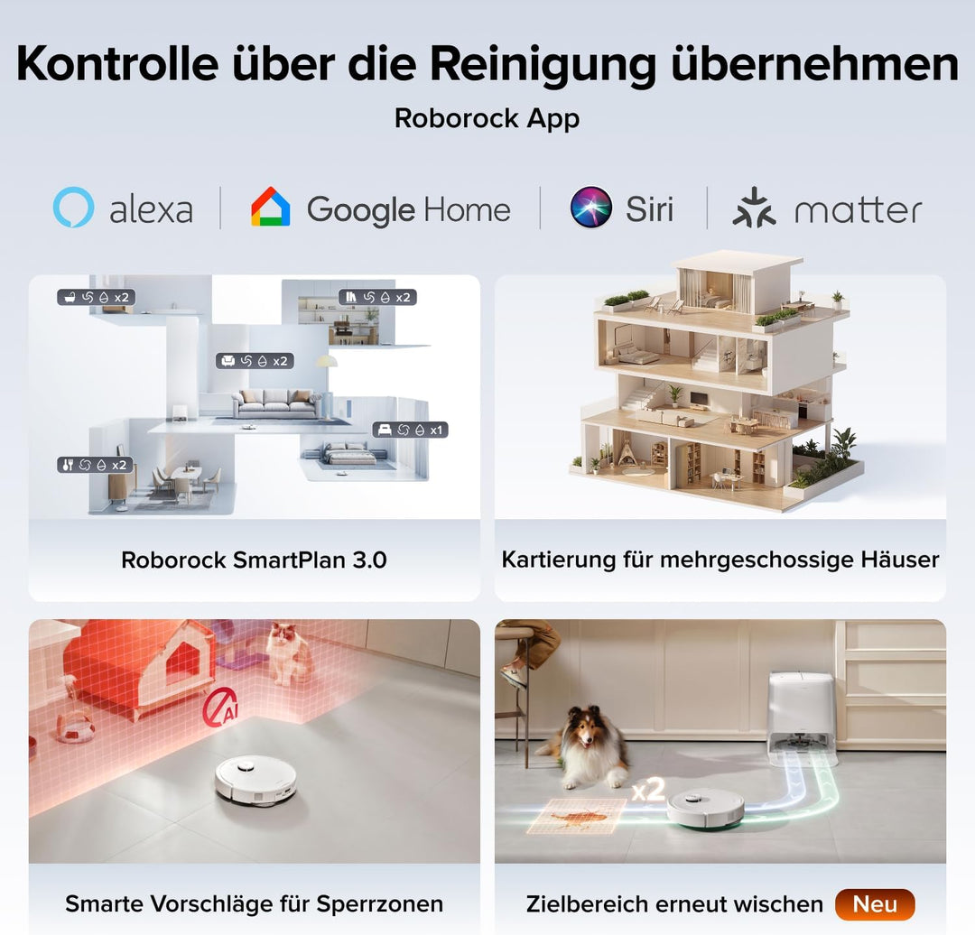 roborock Qrevo 2 Pro Saugroboter mit Wischfunktion, 25.000 Pa Saugkraft | Dual Anti-Tangle-System, A
