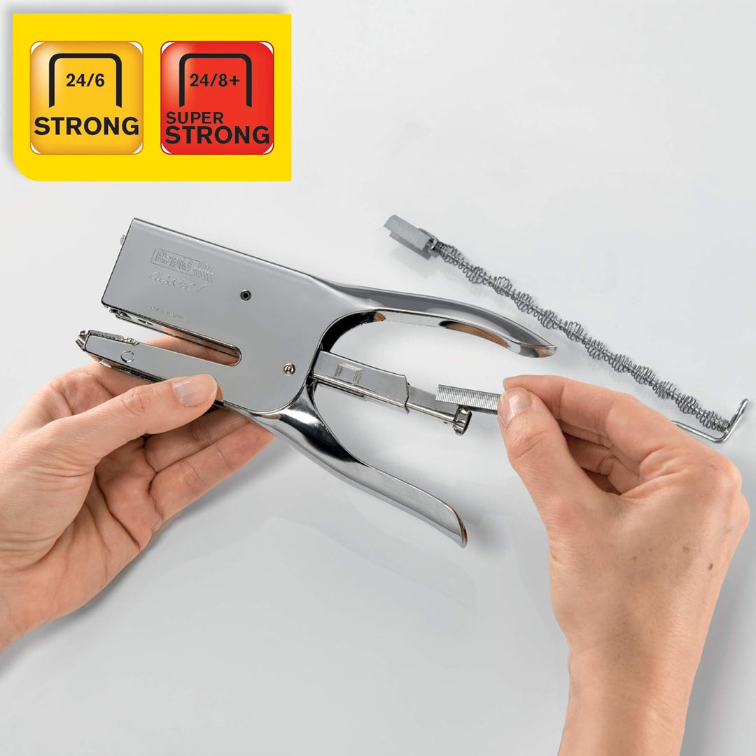 Rapid 5000494 Heftzange K1 (Metall, Heftleistung 50 Blatt, Heftklammerntyp 24) hellgelb mellow yello