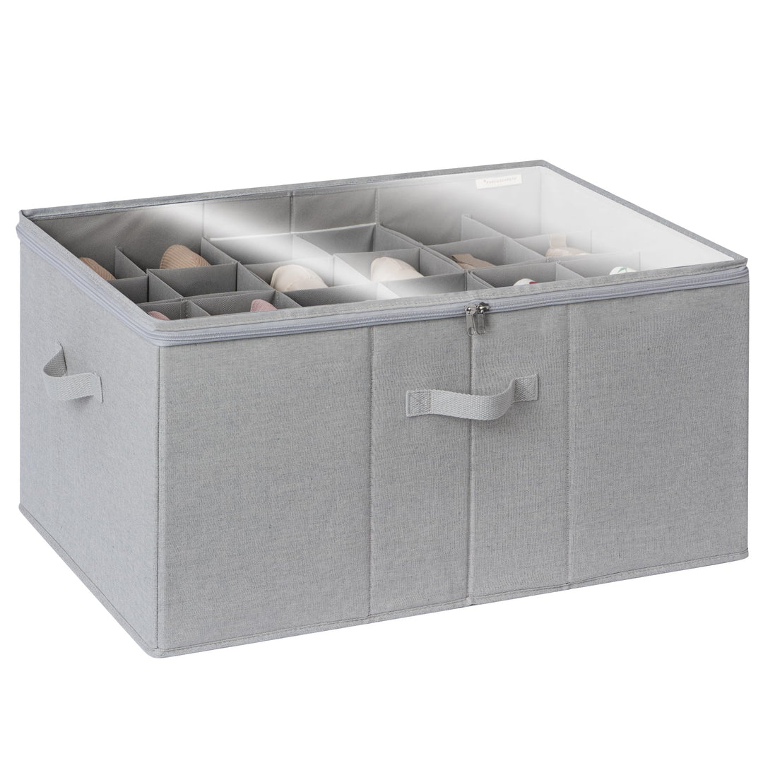 StorageWorks Schuh Organizer für Schrank, extragrosse Schuhaufbewahrungsbox für bis zu 24 Paar, plat