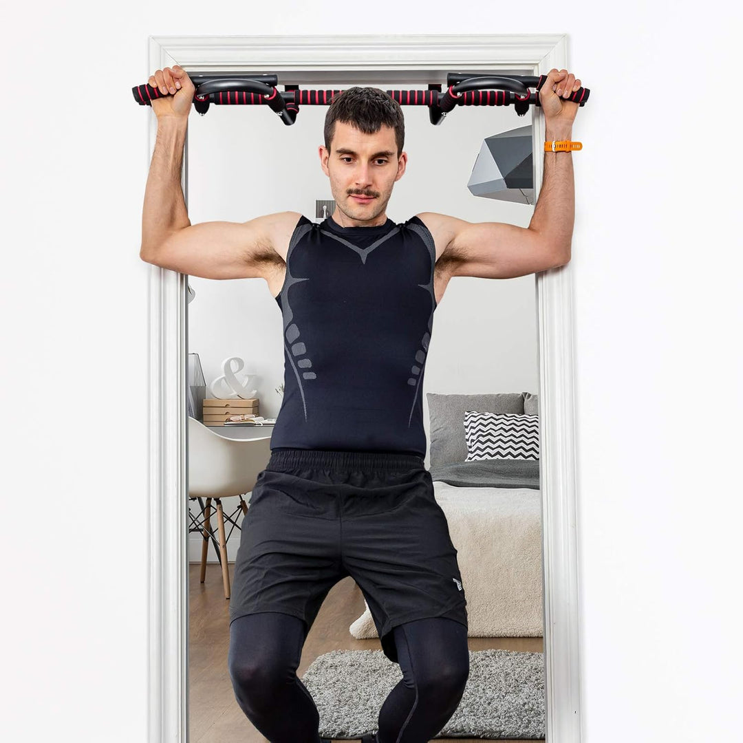 COSTWAY Klimmzugstange für den Türrahmen ohne Bohren, Tür Reckstange bis 136KG belastbar, Türstange