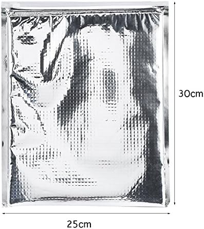 Dilwe Aluminiumfolie Verpackung Tasche, Isolierte Lebensmittel Tasche Zip Lock Wiederverschliessbare