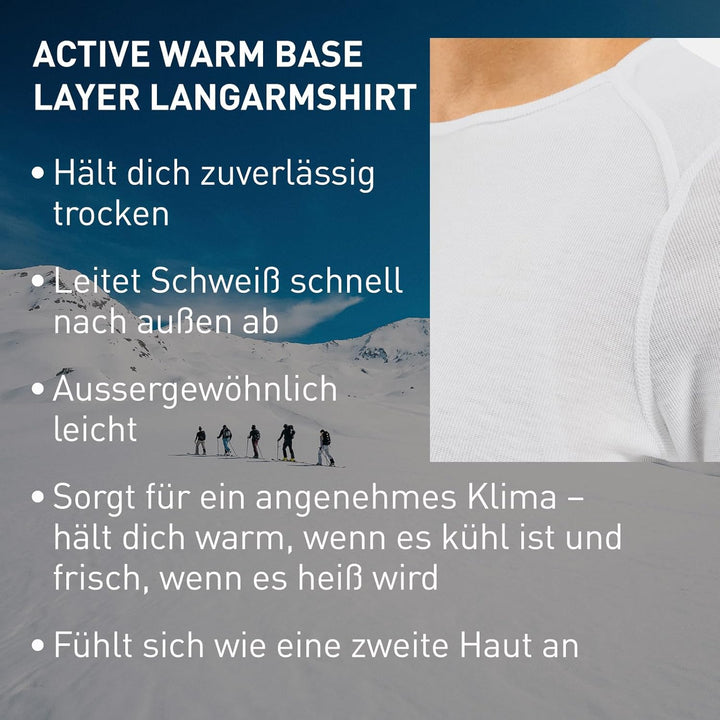 ODLO Thermounterwäsche Damen Active Warm I Langarm Thermoshirt I Warme Skiunterwäsche XS Odlo Steel