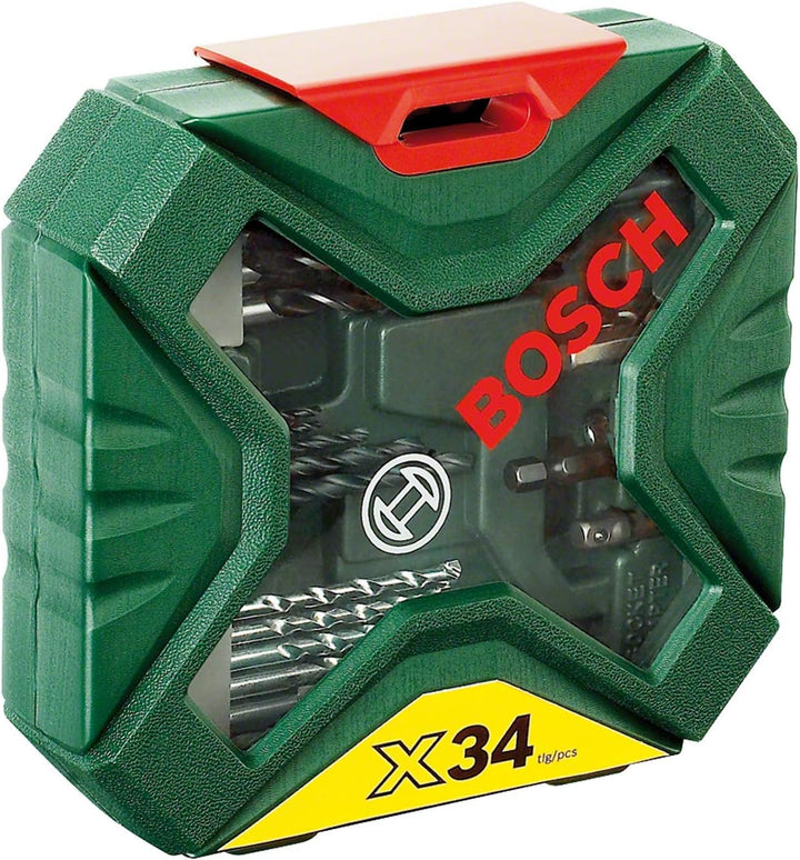 Bosch Schlagbohrmaschine UniversalImpact 800 (800 Watt, Koffer) + 34tlg. X-Line Classic Schrauber un