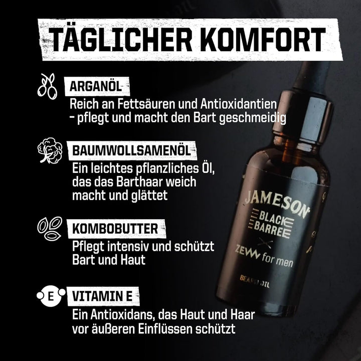 ZEW for Men Beard Oil Jameson Black Barrel x ZEW
