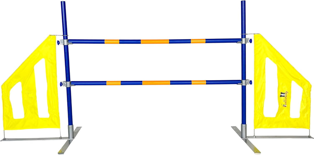 Callieway 2Stk. Agility Hürden, Dog Agi Jump ProIII“ inkl. je 2 Wurfstangen (FCI konform) auch für C