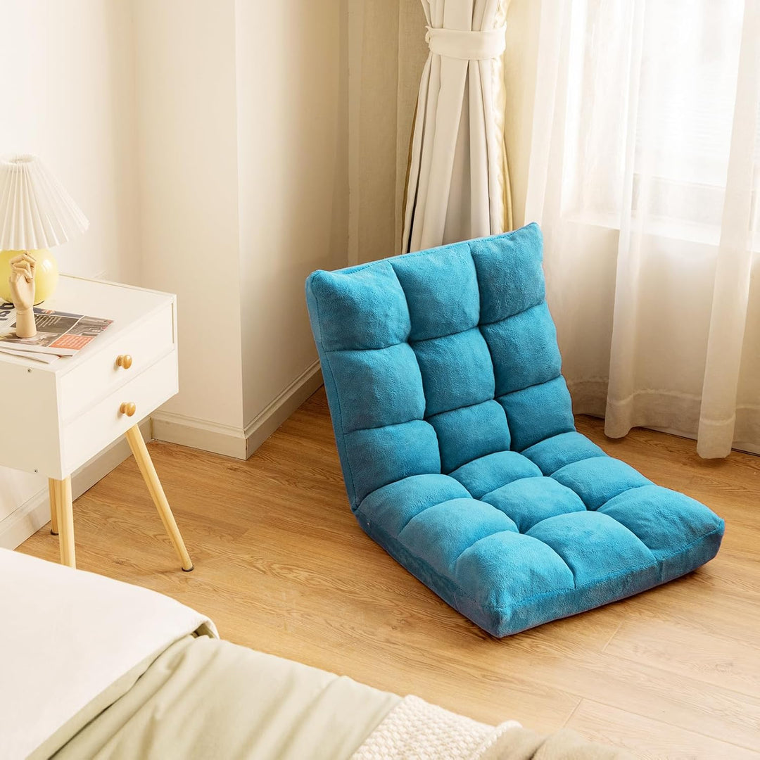 RELAX4LIFE Bodenstuhl Faltbar, Lazy Sofa, Meditationsstuhl, Bodensessel mit Verstellbarer Lehne, für