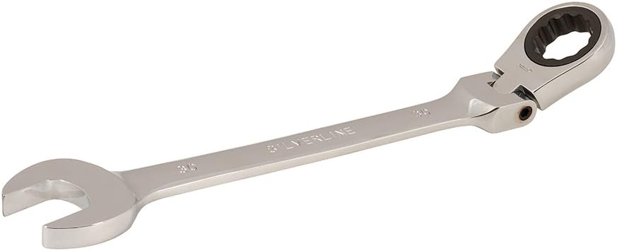 Silverline 918548 Ring-Maul-Ratschenschlüssel mit Gelenk 30 mm, 30 mm