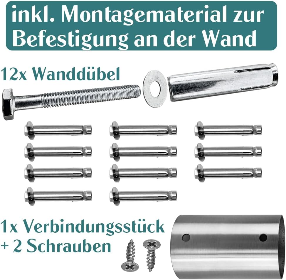 Buche Holz Handlauf Treppengeländer Geländer für Treppe Wandhandlauf V2Aox | 350 cm, Wand, seitliche
