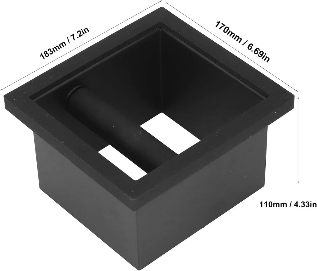 Kaffee Klopfbox, Espresso-Klopfbox aus Edelstahl Abklopfbehälter für Siebträger Mund Espresso Knock