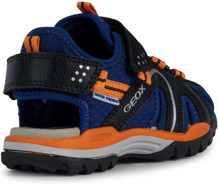 Geox Jungen J Borealis Boy Sandal 35 EU Navy Orange, 35 EU Navy Orange