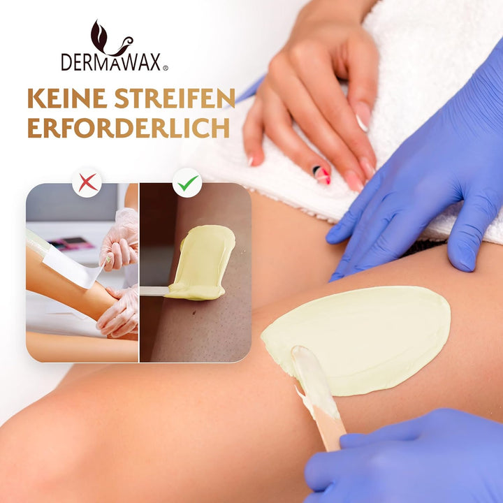 Dermawax Argan Enthaarungswachs - Premium Wachsperlen 1kg Anwendung ohne Wachsstreifen zur Haarentfe