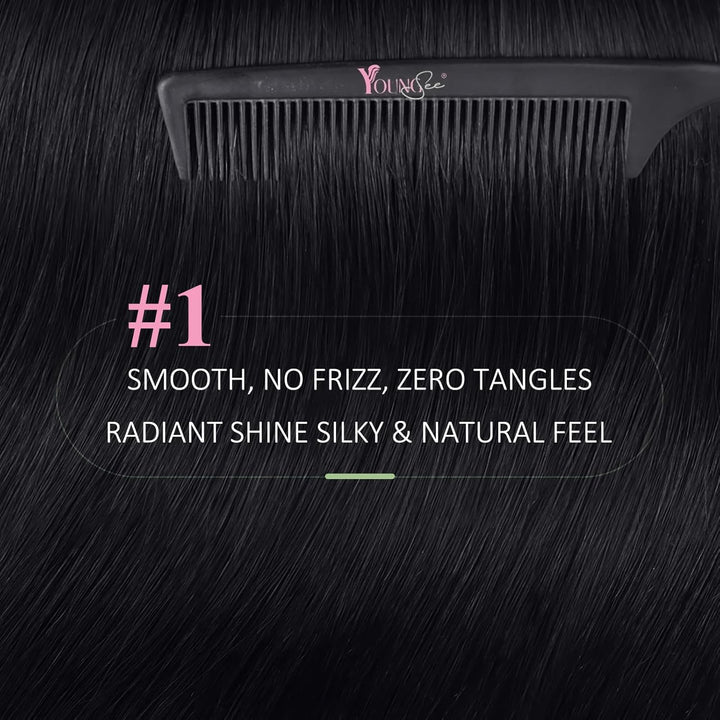 YoungSee Tape Extensions Echthaar Schwarz 35 cm Tape in Extensions Schwarz Tape in Extensions Echtha