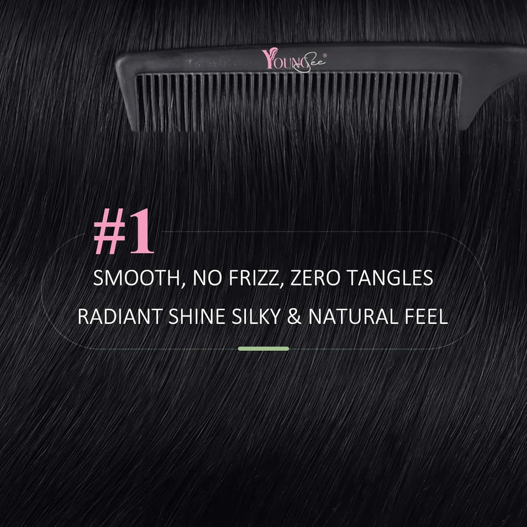 YoungSee Echthaar Extensions Tape Schwarz Tape Extensions Echthaar Schwarz Tape in Extensions Echtha