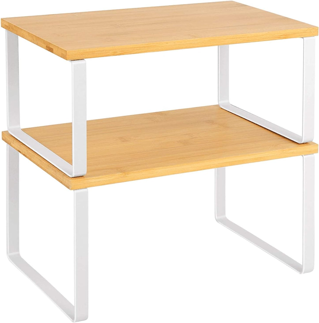 LIANTRAL Küchen Organizer, Küchenschrank Organizer 2er Set, Erweiterbar & Stapelbar Gewürzregale Küc
