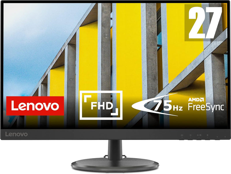 Lenovo D27-37 | 27" Full HD Monitor | 1920x1080 | 75Hz | 250 nits | 5ms Reaktionszeit | HDMI | VGA |