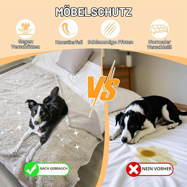 Wasserdicht Hundedecke Katzendecken Waschbar, wasserdichte Decke für Unterwegs Hundesofa Schutzdecke