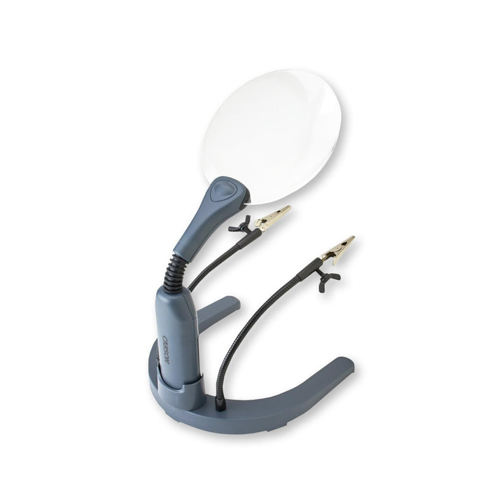 Carson GN-88 HelpingHands 2x Stand- und Freihandlupe mit LED und justierbaren Klemmen HelpingHands (